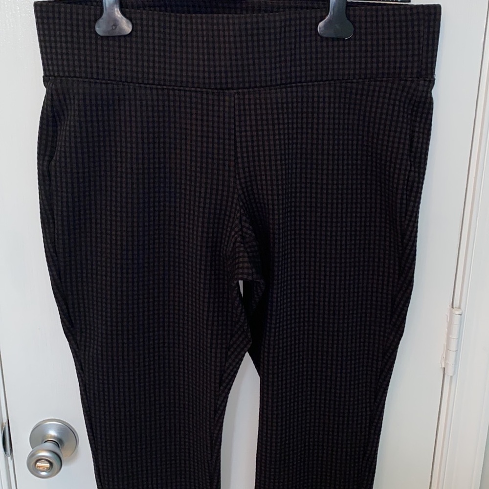 Torrid Black Mini Check Pixie Pants - image 4